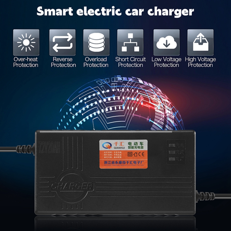 T82C Hot Sale-72V 20AH Motorcy - огляд і ціна 84V 20A Smart Charger
