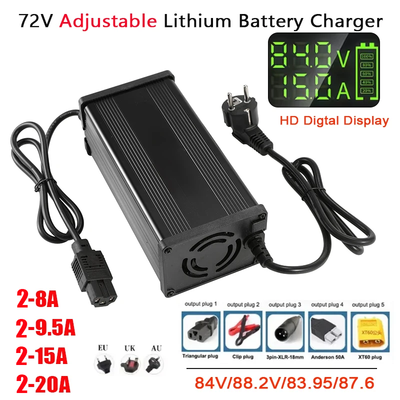 72V 2-8A 2-9.5A 2-15A 2-20A Ad - огляд і ціна 72V 15A Fast Charger